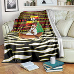 Uganda Christmas Blanket Santa in Canoe Christmas Tree Uganda Map Flag - African Pride