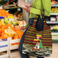 Uganda Christmas Grocery Bag Santa in Canoe Christmas Tree Uganda Map Flag - African Pride