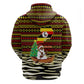 Uganda Christmas Hoodie Santa in Canoe Christmas Tree Uganda Map Flag - African Pride
