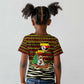 Uganda Christmas Kid T shirt Santa in Canoe Christmas Tree Uganda Map Flag - African Pride