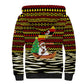 Uganda Christmas Sherpa Hoodie Santa in Canoe Christmas Tree Uganda Map Flag - African Pride