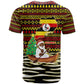 Uganda Christmas T shirt Santa in Canoe Christmas Tree Uganda Map Flag - African Pride