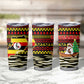 Uganda Christmas Tumbler Cup Santa in Canoe Christmas Tree Uganda Map Flag - African Pride