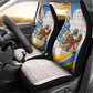 Somalia Christmas Car Seat Cover Santa Cheetah Christmas Tree Village Scene and Festive Snowflake - African Pride