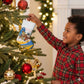 Somalia Christmas Stocking Santa Cheetah Christmas Tree Village Scene and Festive Snowflake - African Pride