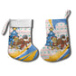 Somalia Christmas Stocking Santa Cheetah Christmas Tree Village Scene and Festive Snowflake - African Pride