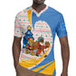 Somalia Christmas Rugby Jersey Santa Cheetah Christmas Tree Village Scene and Festive Snowflake - African Pride