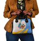 Somalia Christmas Shoulder Handbag Santa Cheetah Christmas Tree Village Scene and Festive Snowflake - African Pride