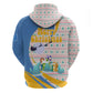 Somalia Christmas Zip Hoodie Santa Cheetah Christmas Tree Village Scene and Festive Snowflake - African Pride