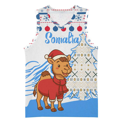 Somalia Christmas Basketball Jersey Santa on Camel Christmas Tree Ornaments Candy Canes and Snowflake TS04