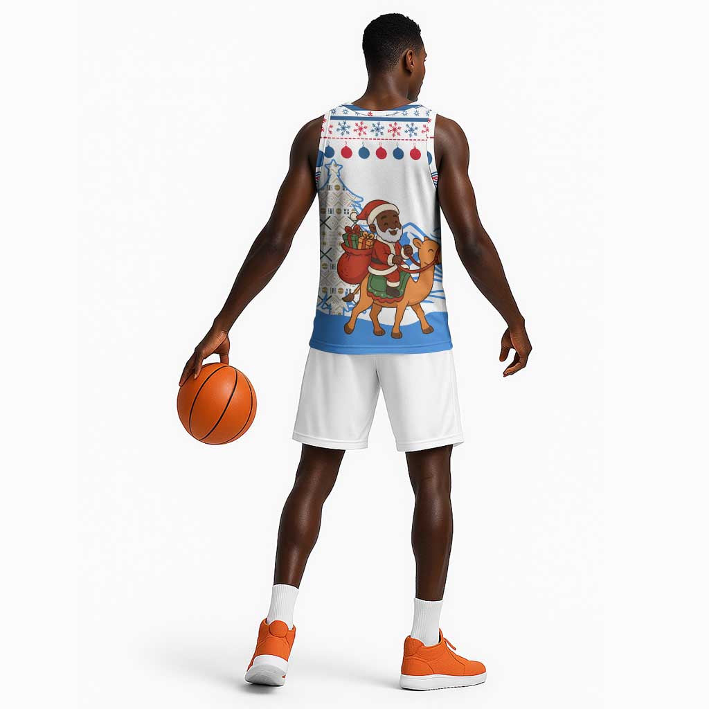 Somalia Christmas Basketball Jersey Santa on Camel Christmas Tree Ornaments Candy Canes and Snowflake TS04