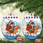 Somalia Christmas Ceramic Ornament Santa on Camel Christmas Tree Ornaments Candy Canes and Snowflake - African Pride
