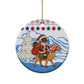 Somalia Christmas Ceramic Ornament Santa on Camel Christmas Tree Ornaments Candy Canes and Snowflake - African Pride