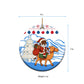 Somalia Christmas Ceramic Ornament Santa on Camel Christmas Tree Ornaments Candy Canes and Snowflake - African Pride