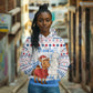 Somalia Christmas Hoodie Santa on Camel Christmas Tree Ornaments Candy Canes and Snowflake - African Pride