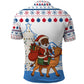Somalia Christmas Polo Shirt Santa on Camel Christmas Tree Ornaments Candy Canes and Snowflake - African Pride