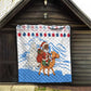 Somalia Christmas Quilt Santa on Camel Christmas Tree Ornaments Candy Canes and Snowflake - African Pride