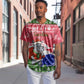 Gambia Christmas Baseball Jersey Santa Hippo National Coat of Arms Snowflakes and Festive Holiday - African Pride
