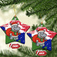 Gambia Christmas Ceramic Ornament Santa Hippo National Coat of Arms Snowflakes and Festive Holiday - African Pride