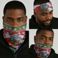 Gambia Christmas Neck Gaiter Santa Hippo National Coat of Arms Snowflakes and Festive Holiday - African Pride