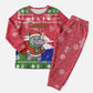 Gambia Christmas Pajama Set Santa Hippo National Coat of Arms Snowflakes and Festive Holiday - African Pride