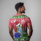 Gambia Christmas T shirt Santa Hippo National Coat of Arms Snowflakes and Festive Holiday - African Pride