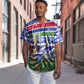 Gambia Christmas Baseball Jersey Santa Birds Gift Boxes Forest Scene and Snowflake - African Pride