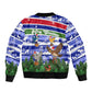 Gambia Christmas Bomber Jacket Santa Birds Gift Boxes Forest Scene and Snowflake - African Pride