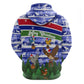Gambia Christmas Hoodie Santa Birds Gift Boxes Forest Scene and Snowflake - African Pride