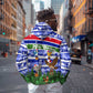 Gambia Christmas Hoodie Santa Birds Gift Boxes Forest Scene and Snowflake - African Pride
