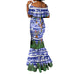 Gambia Christmas Mermaid Dress Santa Birds Gift Boxes Forest Scene and Snowflake - African Pride