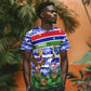 Gambia Christmas T shirt Santa Birds Gift Boxes Forest Scene and Snowflake - African Pride