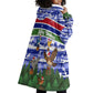 Gambia Christmas Wearable Blanket Hoodie Santa Birds Gift Boxes Forest Scene and Snowflake - African Pride