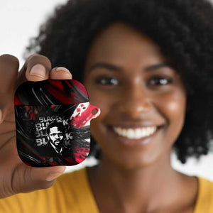 Steve Biko AirPods Case with Black Consciousness Portrait, Power Fist Symbol and Red-Black Freedom - African Pride