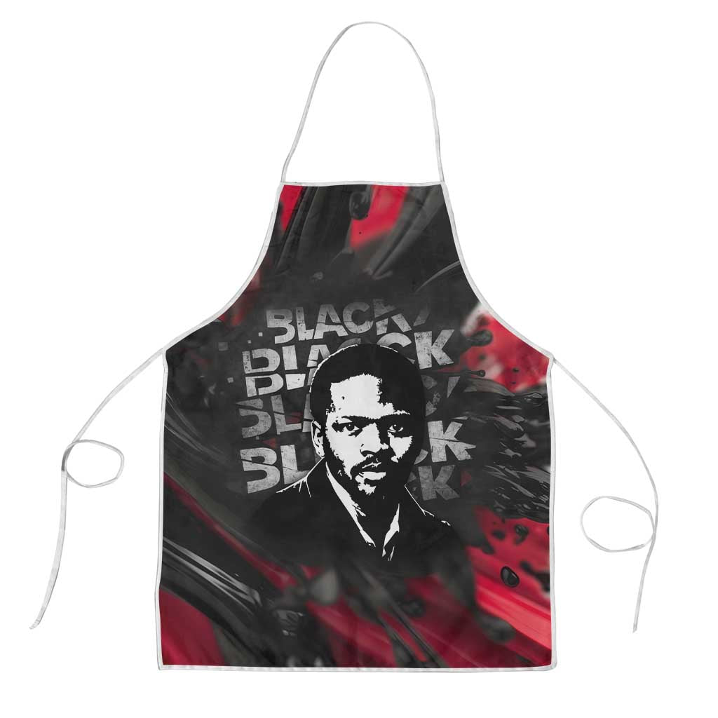 Steve Biko Apron with Black Consciousness Portrait, Power Fist Symbol and Red-Black Freedom - African Pride