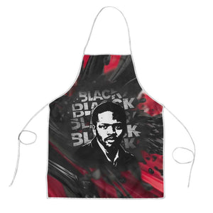 Steve Biko Apron with Black Consciousness Portrait, Power Fist Symbol and Red-Black Freedom - African Pride