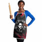 Steve Biko Apron with Black Consciousness Portrait, Power Fist Symbol and Red-Black Freedom - African Pride