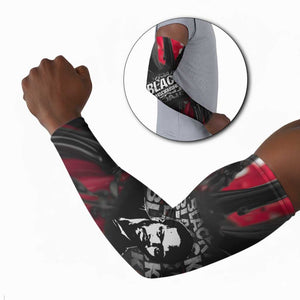 Steve Biko Arm Sleeves with Black Consciousness Portrait, Power Fist Symbol and Red-Black Freedom - African Pride