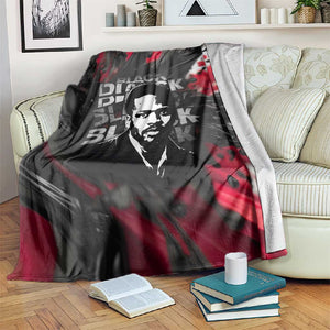 Steve Biko Blanket with Black Consciousness Portrait, Power Fist Symbol and Red-Black Freedom - African Pride