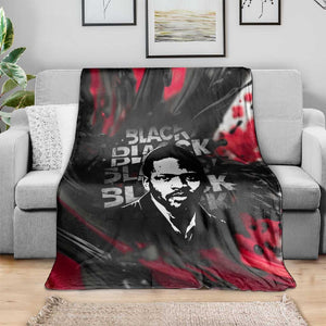 Steve Biko Blanket with Black Consciousness Portrait, Power Fist Symbol and Red-Black Freedom - African Pride
