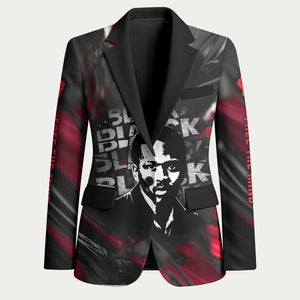 Steve Biko Blazer with Black Consciousness Portrait, Power Fist Symbol and Red-Black Freedom - African Pride