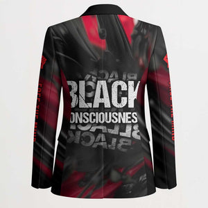 Steve Biko Blazer with Black Consciousness Portrait, Power Fist Symbol and Red-Black Freedom - African Pride