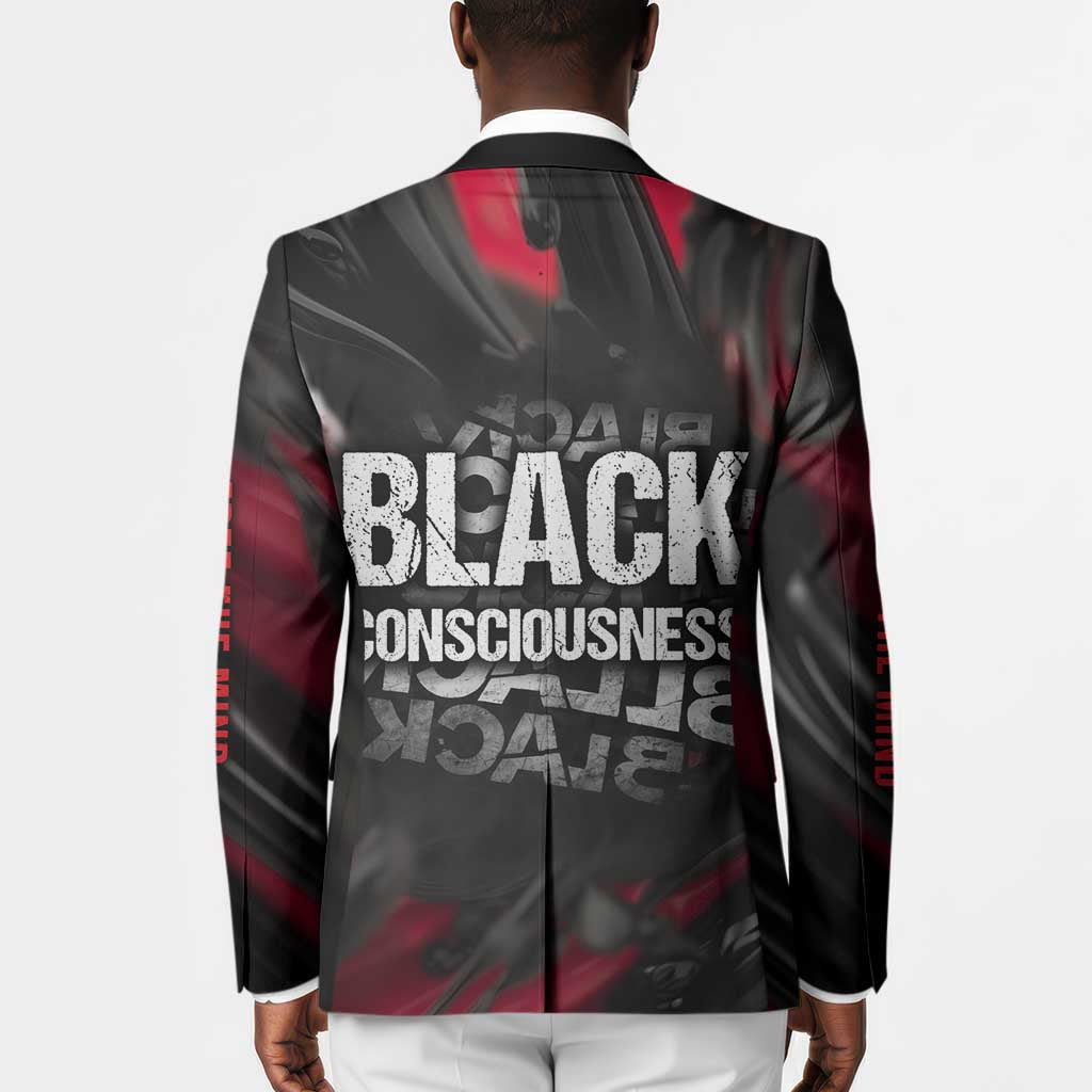 Steve Biko Blazer with Black Consciousness Portrait, Power Fist Symbol and Red-Black Freedom - African Pride