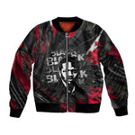 Steve Biko Bomber Jacket with Black Consciousness Portrait, Power Fist Symbol and Red-Black Freedom - African Pride