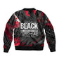 Steve Biko Bomber Jacket with Black Consciousness Portrait, Power Fist Symbol and Red-Black Freedom - African Pride