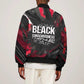 Steve Biko Bomber Jacket with Black Consciousness Portrait, Power Fist Symbol and Red-Black Freedom - African Pride