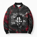 Steve Biko Bomber Puffer Jacket with Black Consciousness Portrait, Power Fist Symbol and Red-Black Freedom - African Pride
