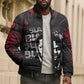 Steve Biko Bomber Puffer Jacket with Black Consciousness Portrait, Power Fist Symbol and Red-Black Freedom - African Pride
