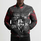 Steve Biko Bomber Puffer Jacket with Black Consciousness Portrait, Power Fist Symbol and Red-Black Freedom - African Pride