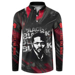 Steve Biko Button Sweatshirt with Black Consciousness Portrait, Power Fist Symbol and Red-Black Freedom